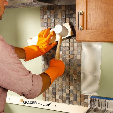 tile backsplash installation